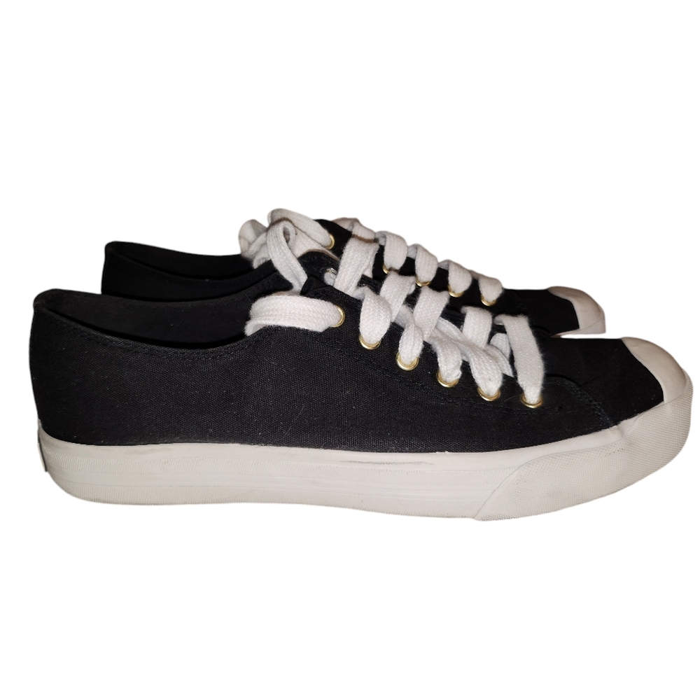 Ralph Lauren Polo Women's Canvas Shoes with rubber toe Sz 8.5B Black
